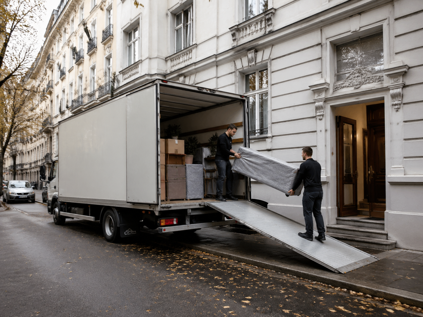 Freier Parkplatz vor dem Haus dank Halteverbotszone am Umzugstag