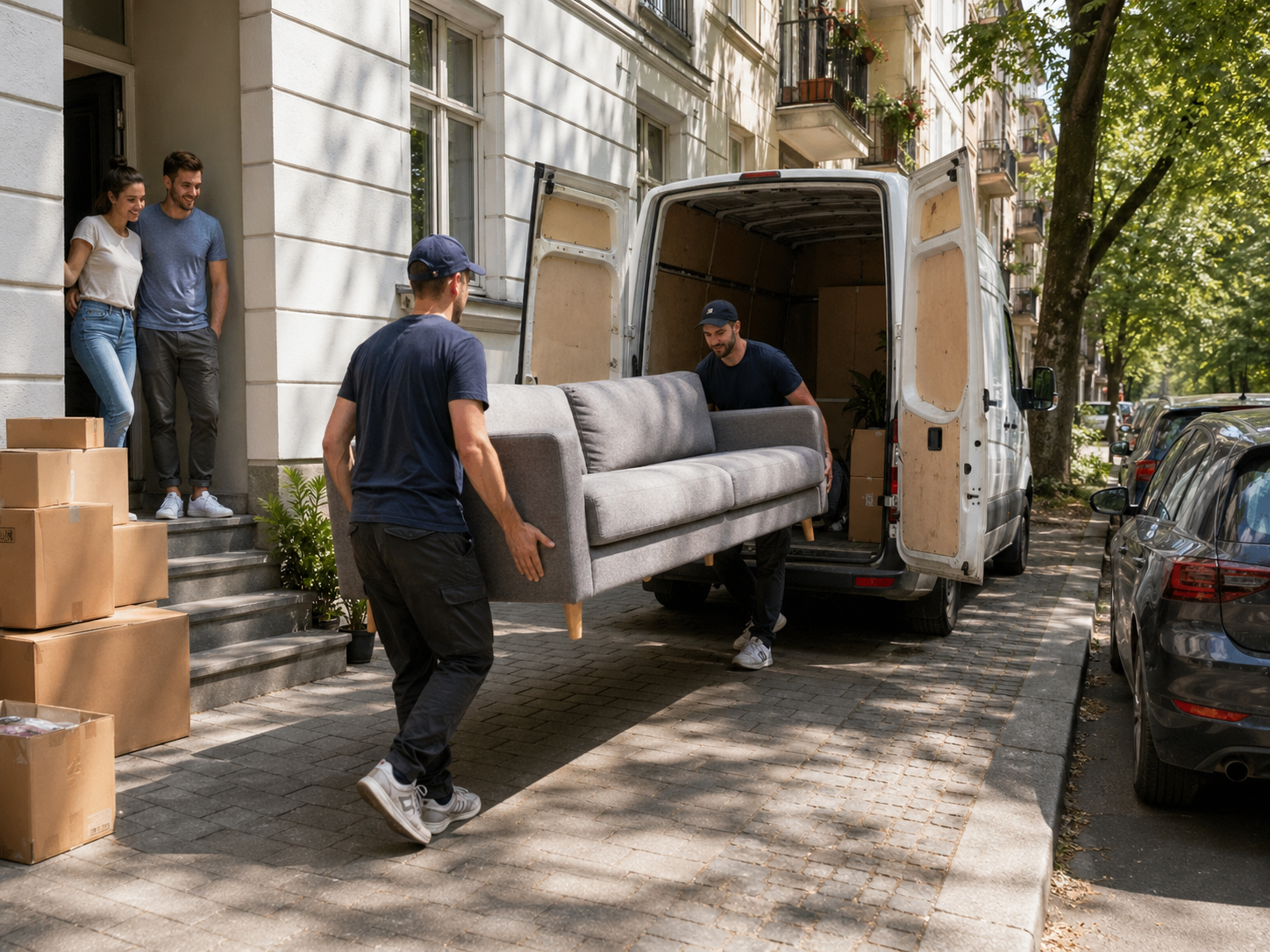 Professioneller Umzugsservice in NRW – Möbel werden sicher in den Transporter geladen