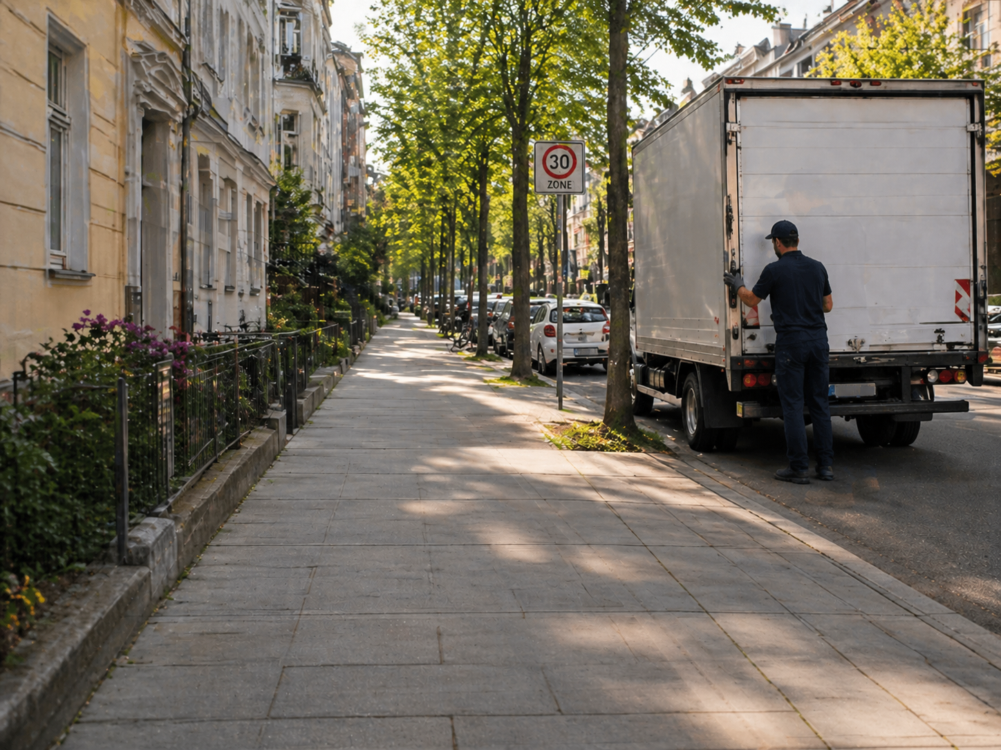 Sperrmüll wird aus der Wohnung getragen und im Transporter verladen